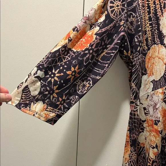 NWOT Soft Surroundings Multicolor Floral 3/4 length Sleeve Dress - Picture 2 of 8
